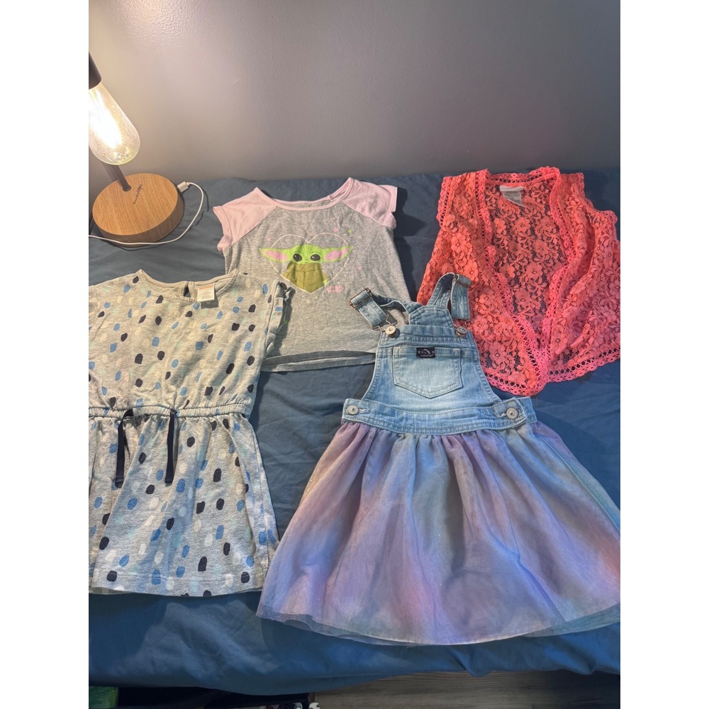 Girls Clothing Bundle Jordache Denim Tulle‎ Dress Gymboree Star Wars Grogu Lace